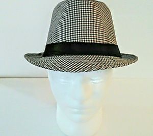 New Black And Tan Herring Bone Fedora